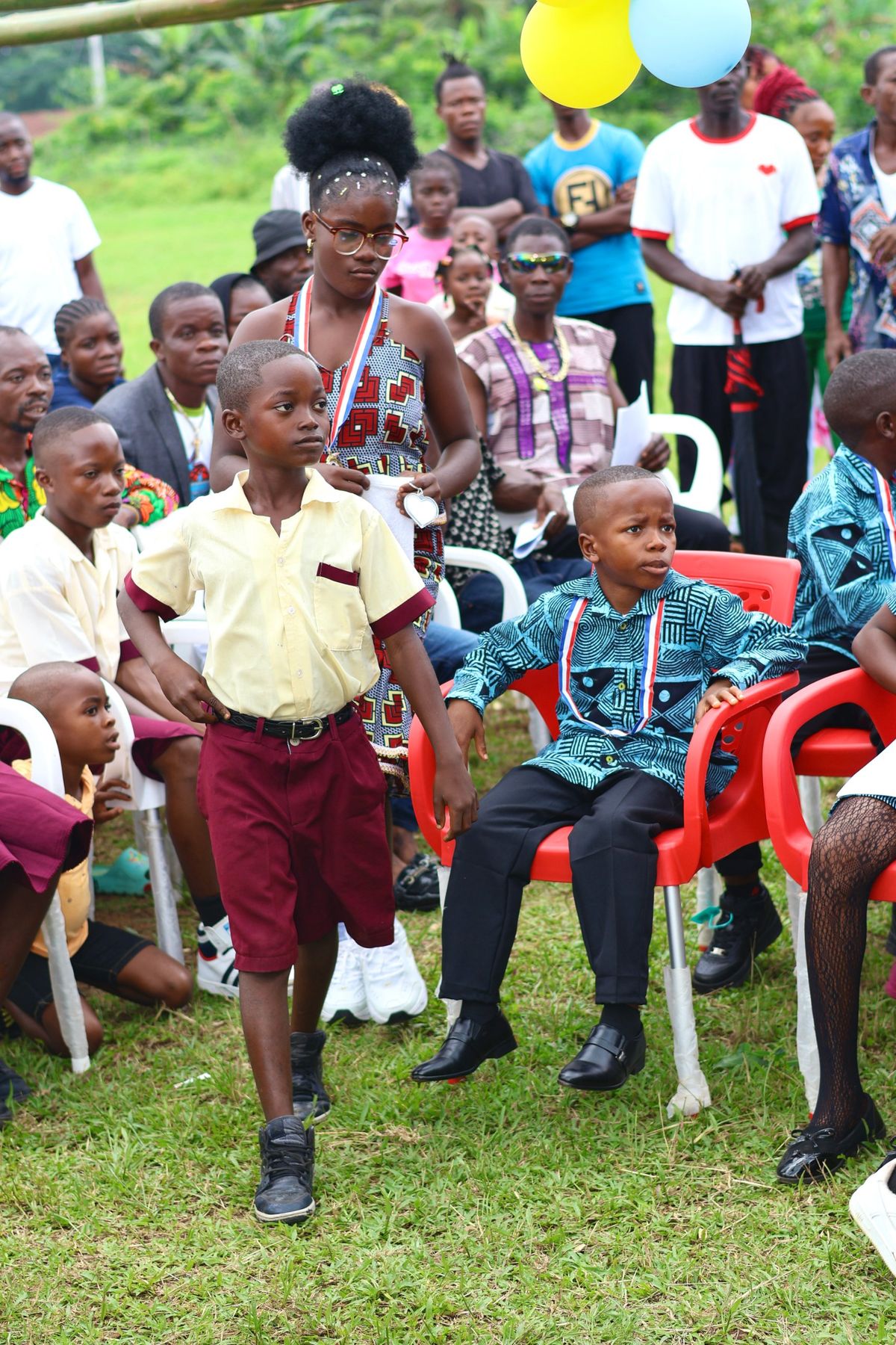 Pupils at a school award ceremony